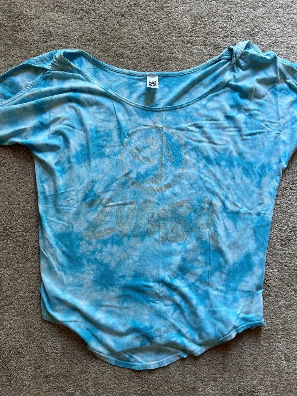 Zumba Wear Large Blue Shirt